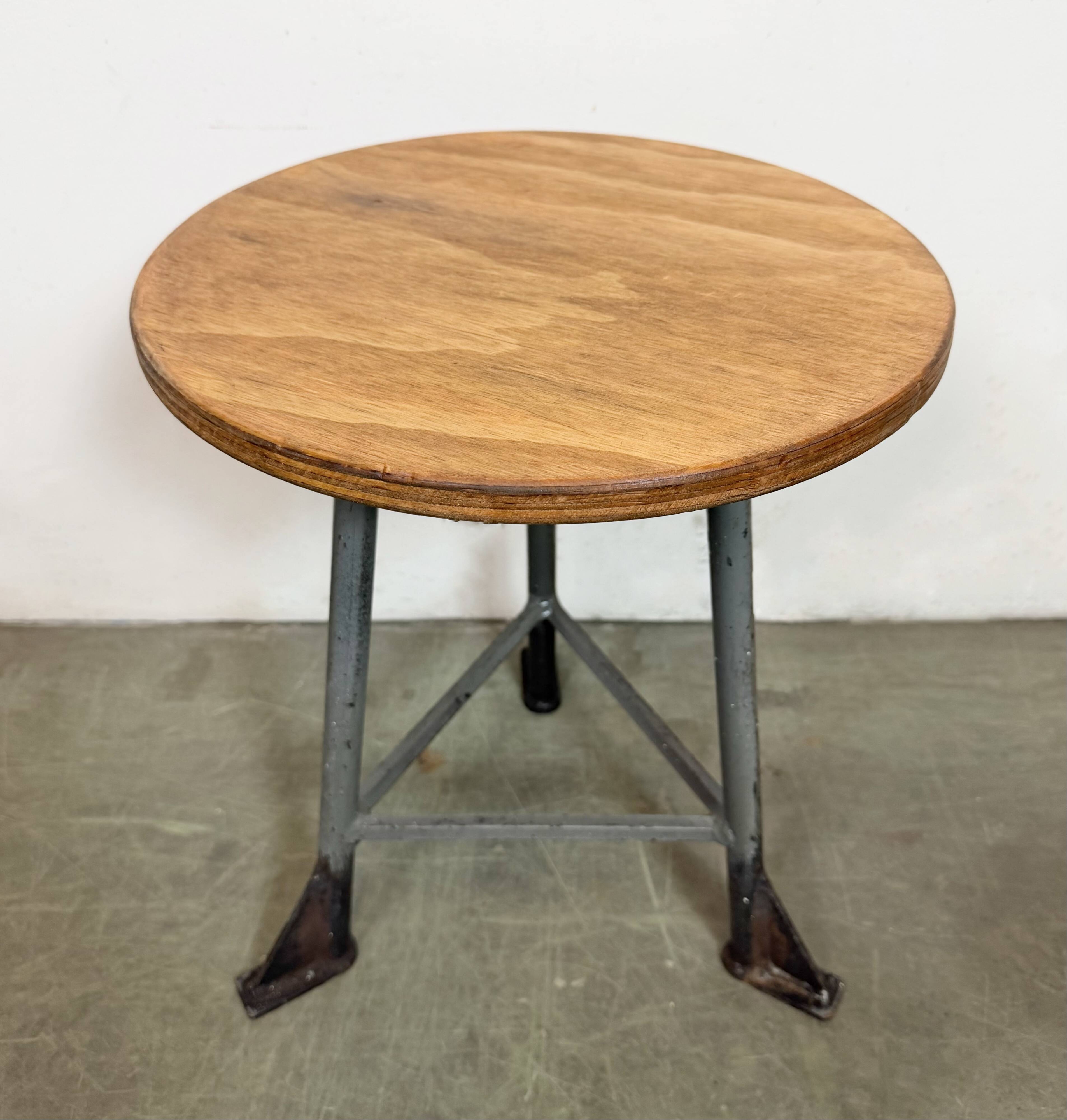 Grey Industrial Workshop Stool, 1960s