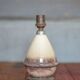 Vintage lamp, crackled glazed stoneware lamp, table lamp, bedside lamp.