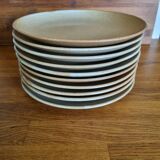 Set of 10 CNP Village Stoneware Dessert Plates