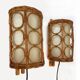 Mid-Century Rattan Wall Sconces — Louis Sognot Style