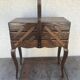 Former worker, 3 tiered wooden sewing box and feet in Louis XV vintage style