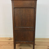 Meuble d'appoint rustique bois massif et marbre blanc