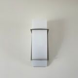 Wall lamp in satin glass and nickel-plated metal designed by Léonardo Marelli