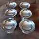 Set of 6 footed bowls. Metal