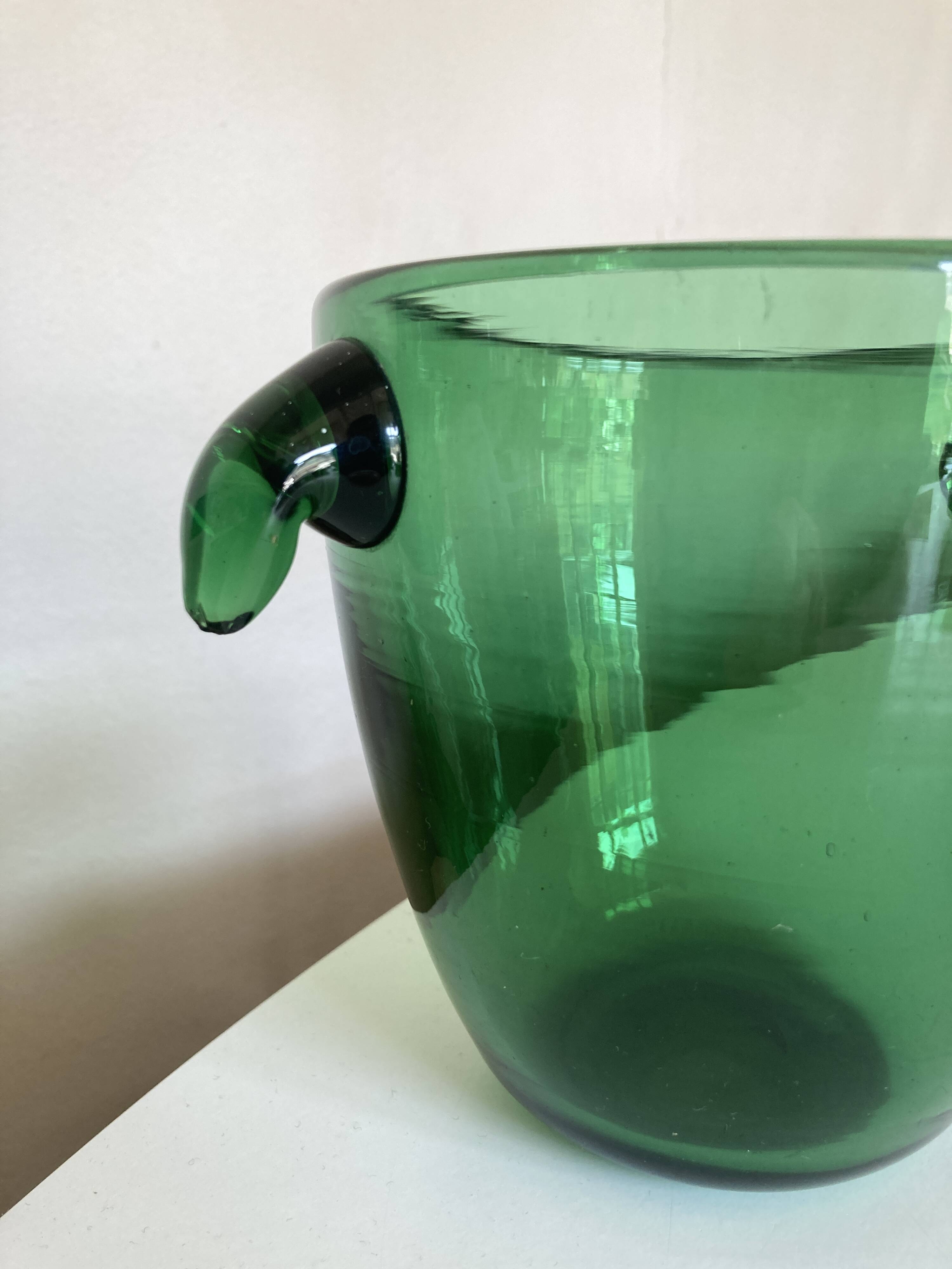 1960s blown glass ice bucket, Italian work