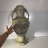 Outdoor vase / sculpture, HELMAN, Art Nouveau glazed stoneware, ca. 1900