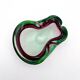 Flavio Poli Seguso Sommerso Green Magenta Ashtray 17.5cm 962g