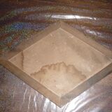 Miroir losange mural en bois années 30-40 50x34cm