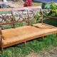 3-seater wooden sofa benches and feather seats