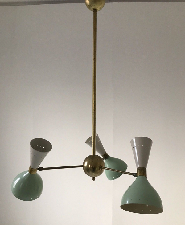 Lustre dans le style des créations italiennes des années 50