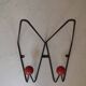 Black metal wall coat rack Roger Feraud, design 1960 - 1970
