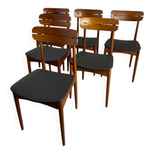Suite de 6 chaises scandinaves