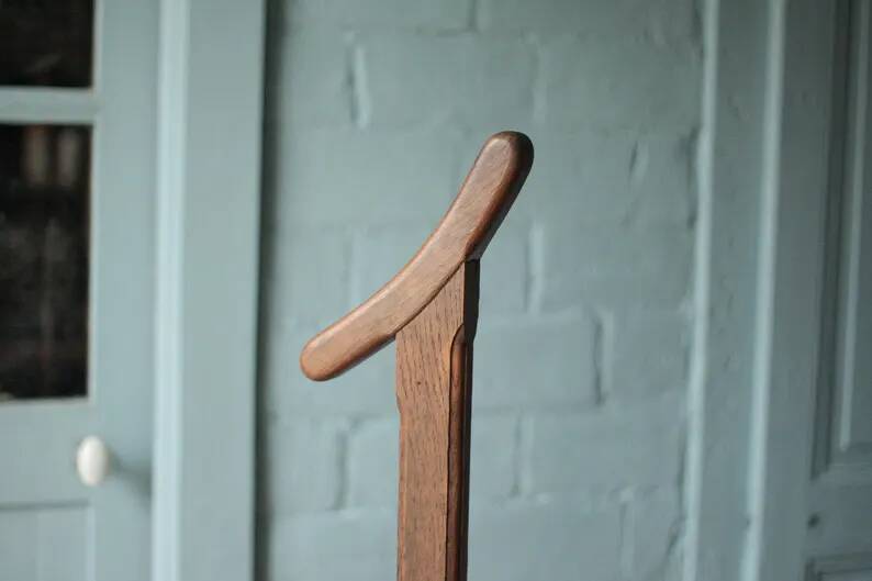 Wooden step stool for vintage library, stepladder, furniture for library, decor