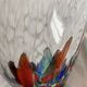 Large blown glass vase with polychrome inclusions in the Murano style.