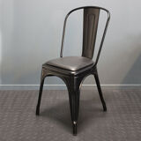 TOLIX chair in black metal by Xavier Pauchard