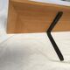 Shelf solid mahogany mid XX brackets in black metal