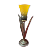 Lampe pate de verre style art nouveau