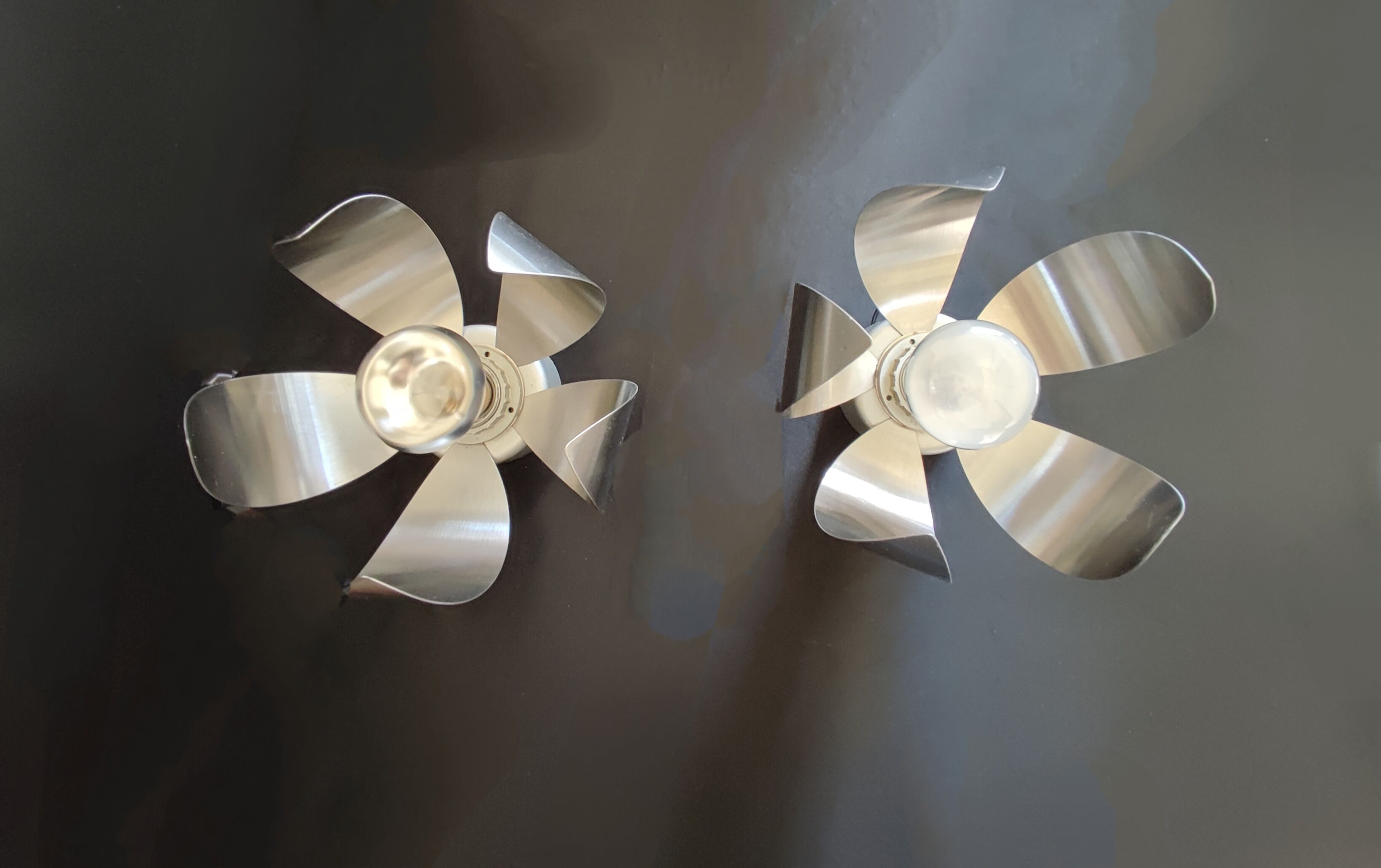 Appliques murales fleurs space age