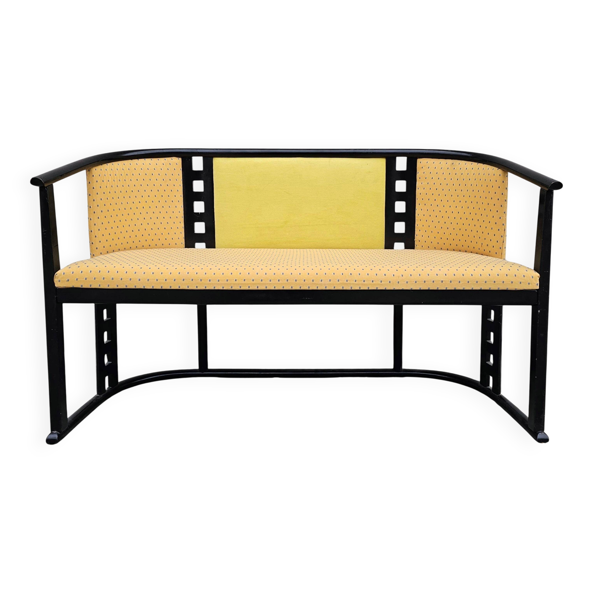Canapé Jugendstil Josef Hoffmann curved wood beech