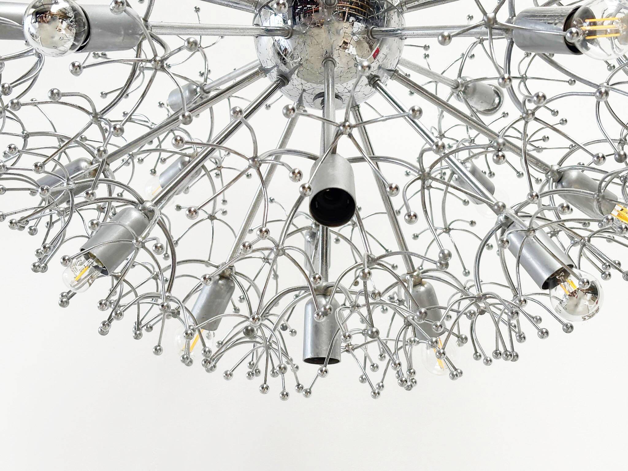XL Chrome "Sputnik" chandelier