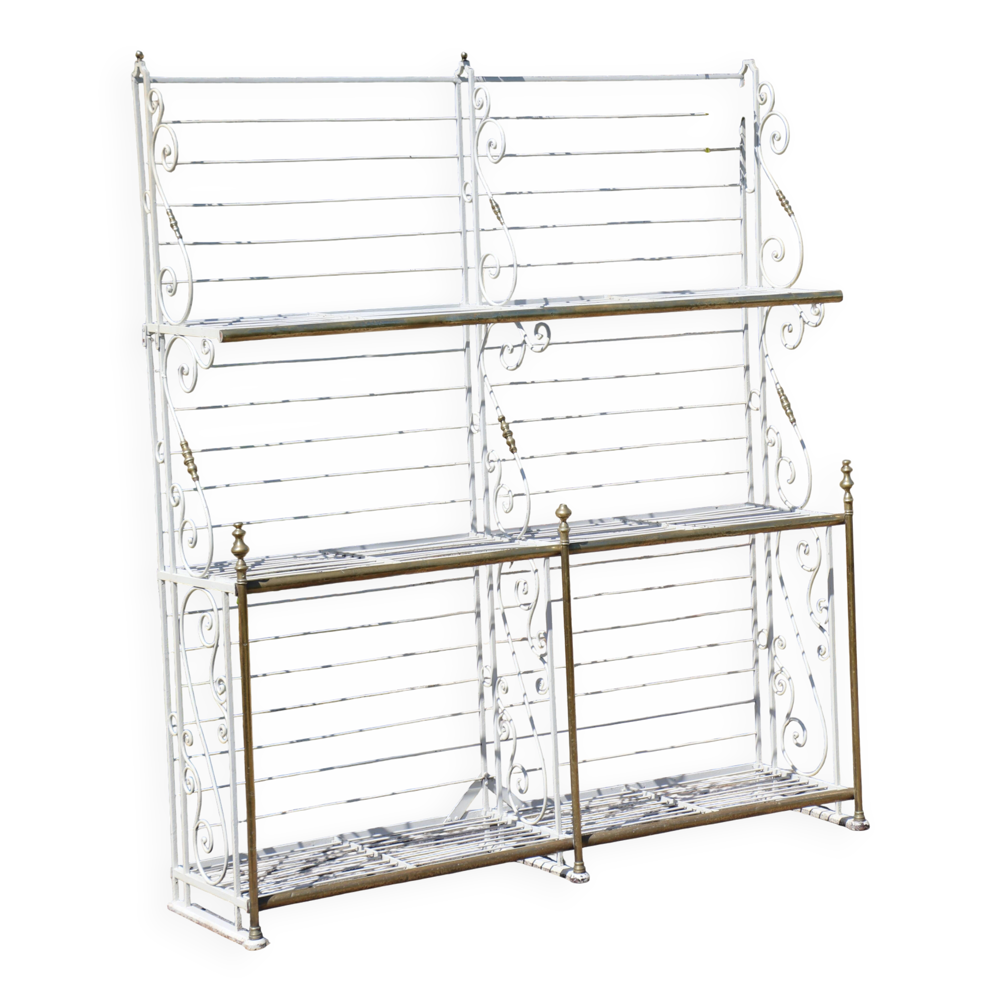 Large baker's shelf, 1950, wrought iron brass