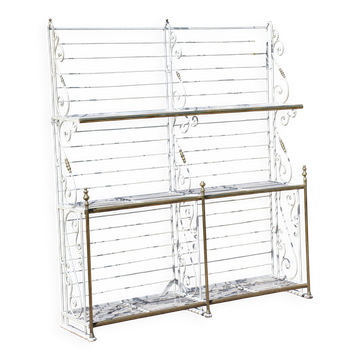 Large baker's shelf, 1950, wrought iron brass
