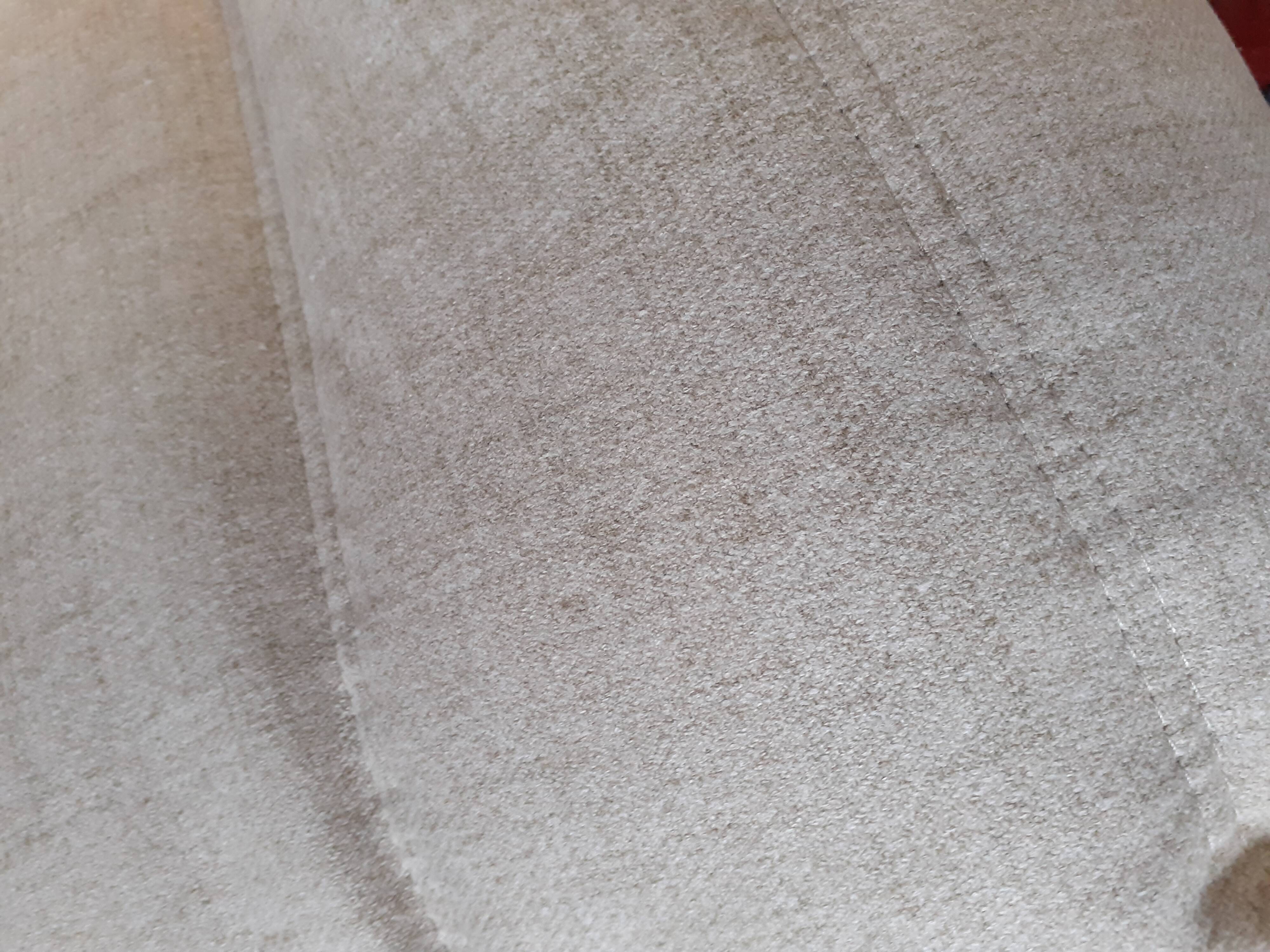 Togo beige wool bench by Michel Ducaroy