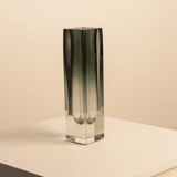 Black "Square" vase by Flavio Poli for Seguso 70's