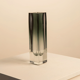 Black "Square" vase by Flavio Poli for Seguso 70's