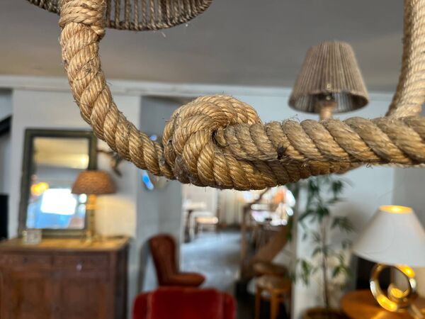 Lustre en corde 1970 Berthes Glasser