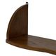 Vintage wooden wall shelve rack bookshelf in oak wood minimalist