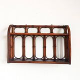 Vintage rattan wall shelf 1960