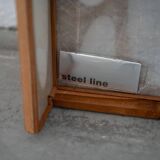 Wall light in cherry wood and rice paper, prod. Steelline 1980