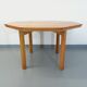 Table octogonale vintage des années 80 en orme avec rallonge