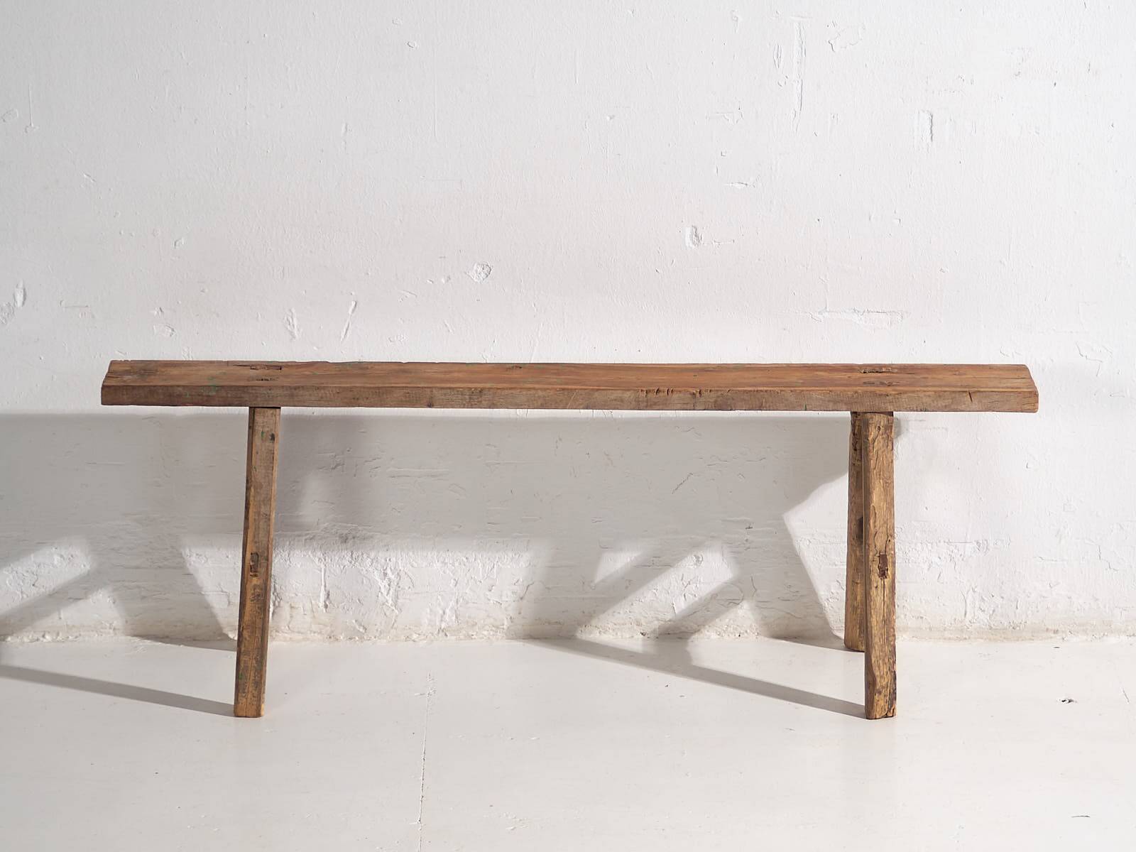 Antique solid wood bench (c.1870) #74