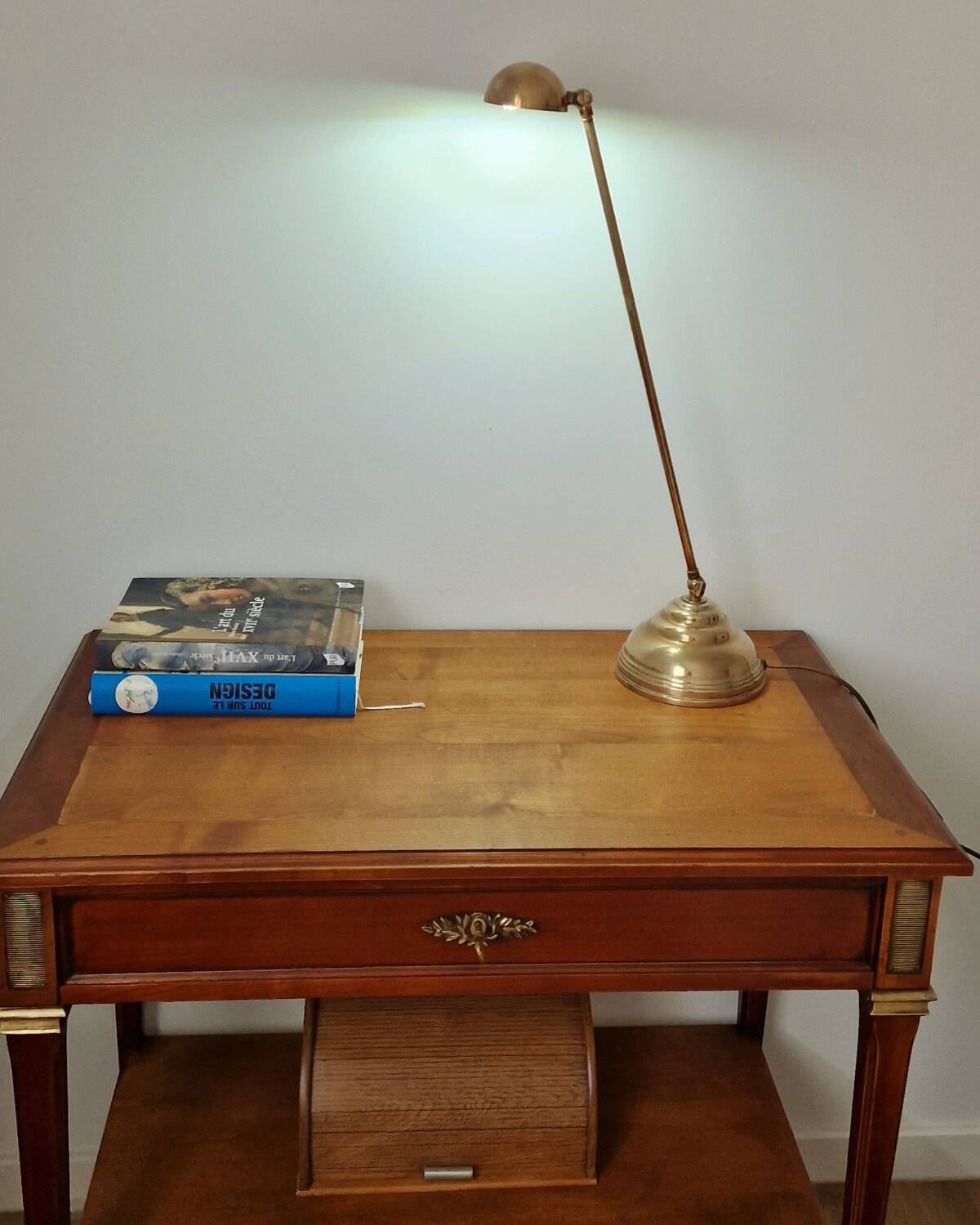 80s brass desk lamp