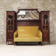 Coin cosy en acajou antique
