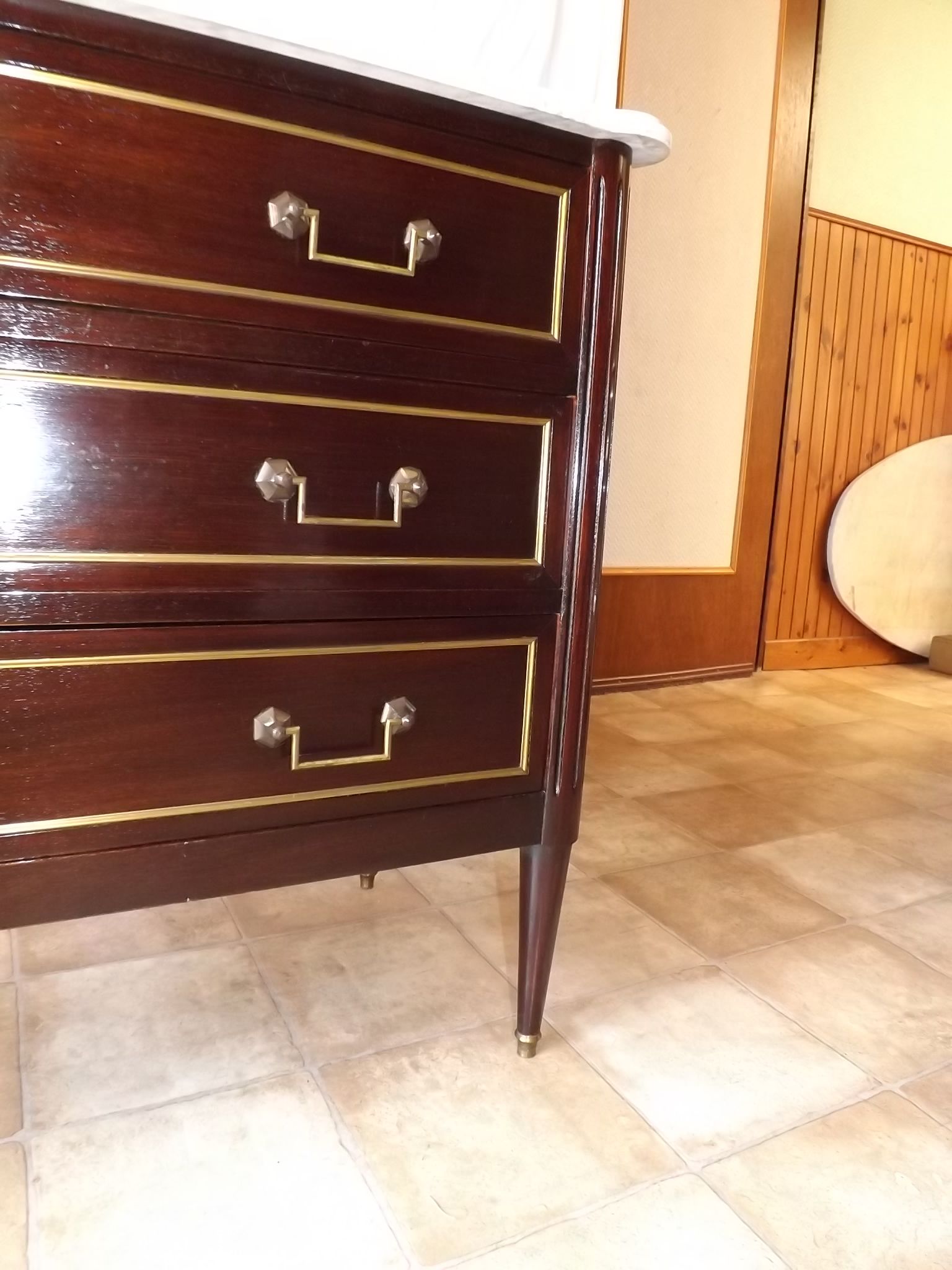 Chest of drawers mahogany Louis XVI 1970