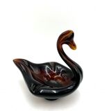 Glass ashtray swan, Poland, 1970s