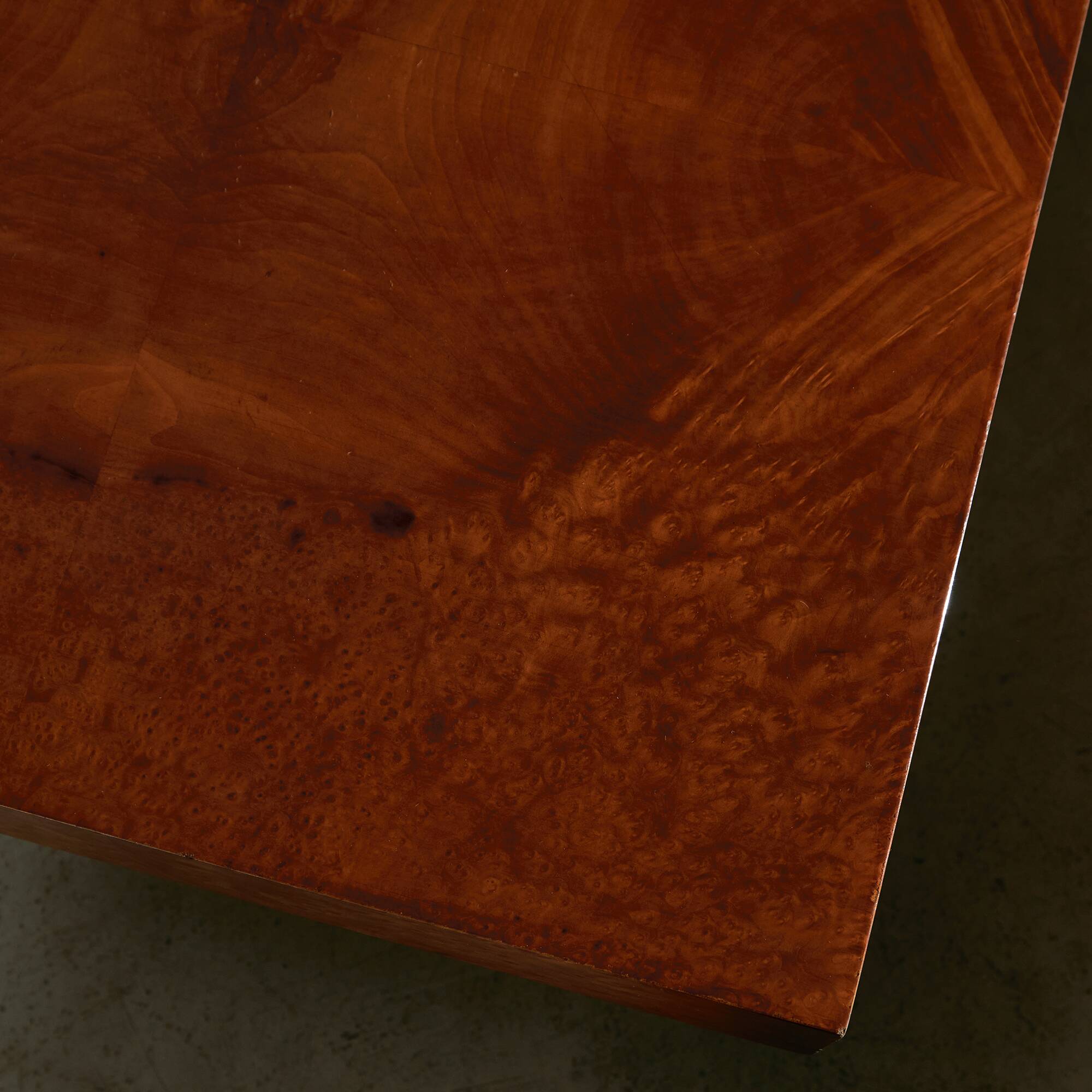 Low Square Coffee Table with Hexagon Patterns