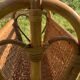 Vintage wicker and bamboo magazine rack