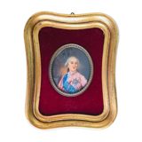 Miniature Napoleon III on ivory