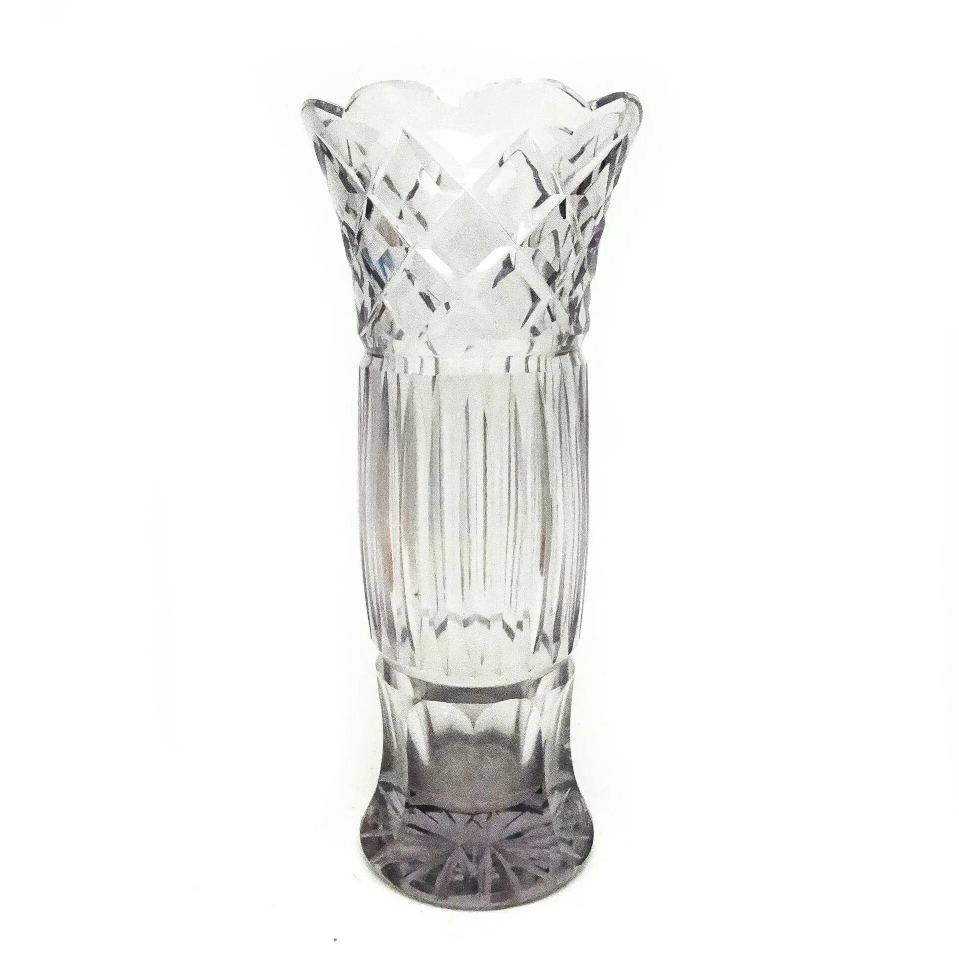 Postmodern vase, crystal, Belgium, 1960s