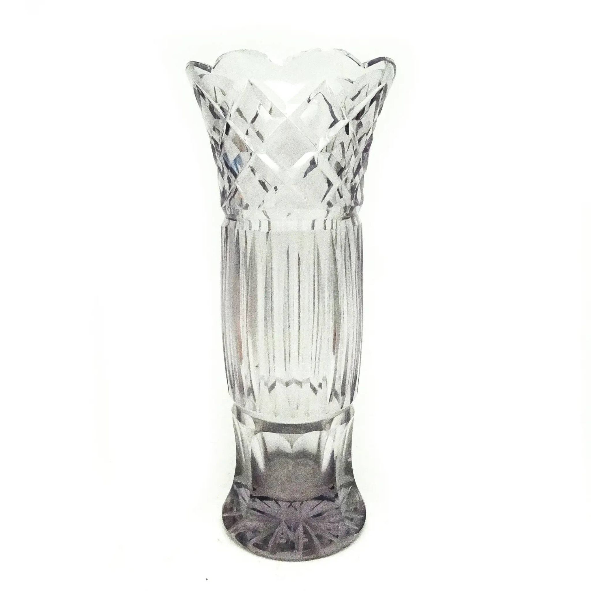 Vase postmoderne, cristal, Belgique, années 1960