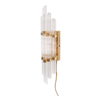 Crystal glass venini wall lamp, 1970s