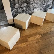 Table basse modulable en travertin 4 éléments