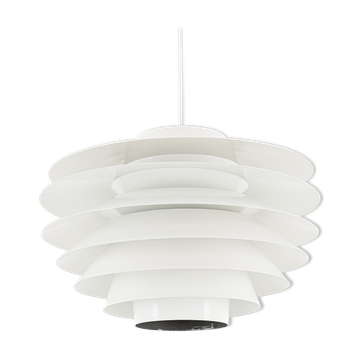Medium white Verona lamp by Svend Middelboe for Nordisk Solar
