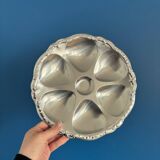 Set of 6 vintage silver plated shell plates, classic style