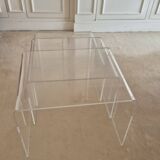 Trio of Roche Bobois Nesting Tables in Altuglass