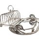 Foie gras platter + toast holder / Silver-plated metal foie gras service